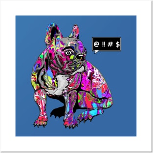 French bulldog in graffiti Posters and Art